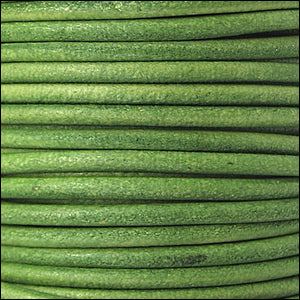 1.5mm round Euro leather BURNT GREEN - 25m SPOOL
