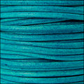 2mm round Euro leather DISTRESSED TURQUOISE - 25m SPOOL