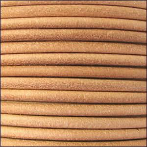 1.5mm round Euro leather NATURAL - 25m SPOOL