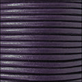 3mm round Euro leather PURPLE - 25m SPOOL
