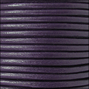 1.5mm round Euro leather PURPLE - 25m SPOOL