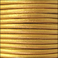 3mm round Euro leather METALLIC GOLD - 25m SPOOL
