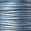 3mm round Euro leather METALLIC SKY BLUE - 25m SPOOL