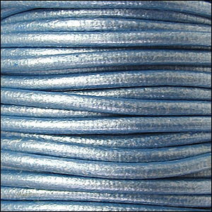 1.5mm round Euro leather METALLIC SKY BLUE - 25m SPOOL