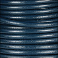 4mm round Euro leather ATLANTIC BLUE - meter