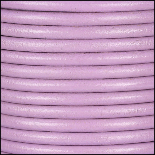 4mm round Euro leather PASTEL MAUVE - meter