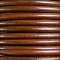 4.5mm round Euro leather TOBACCO - meter