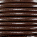 4mm round Euro leather BROWN - meter