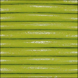 4.5mm round Euro leather PISTACHIO - meter