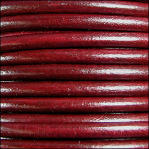5mm round Euro leather BORDEAUX - meter