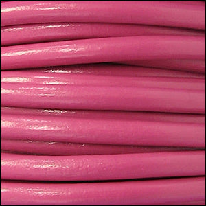 5mm round Euro leather FUCHSIA - meter