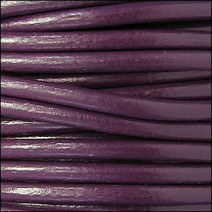 4.5mm round Euro leather PLUM - meter