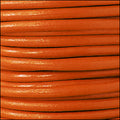4mm round Euro leather TANGERINE - meter