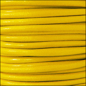 4.5mm round Euro leather YELLOW - meter