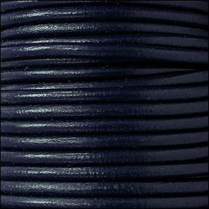 4.5mm round Euro leather NAVY - meter