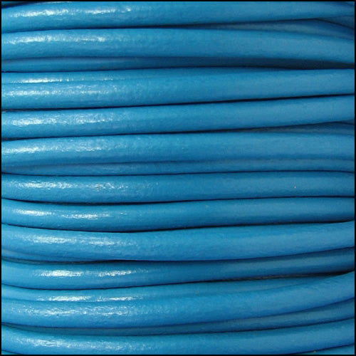 4.5mm round Euro leather DARK TURQUOISE - meter
