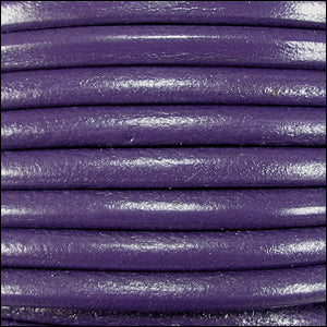 4mm round Euro leather PURPLE - meter