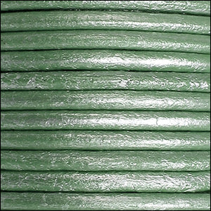 5mm round Euro leather METALLIC TEAL - meter