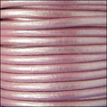 4mm round Euro leather METALLIC ROSE - meter