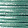 4.5mm round Euro leather METALLIC TURQUOISE - meter