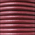 4.5mm round Euro leather METALLIC CHERRY - meter