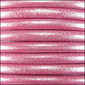 4mm round Euro leather METALLIC FUCHSIA - meter