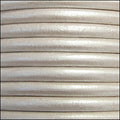 4.5mm round Euro leather METALLIC WHITE - meter