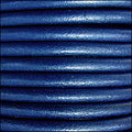 4.5mm round Euro leather METALLIC COBALT - meter