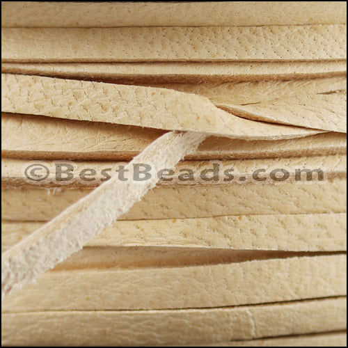 3mm European Deerskin Lace NATURAL - 1 meter