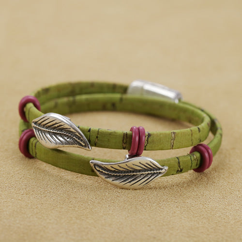 5mm flat CORK OLIVE GREEN - meter