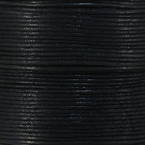 Indian Waxed Cord BLACK - 0.5mm - 100mt spool