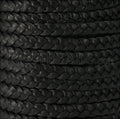 8mm flat Braided Indian leather - BLACK NATURAL - meter