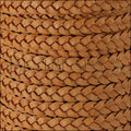 8mm flat Braided Indian leather - TAN NATURAL - meter