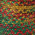 8mm flat Braided Indian leather - GYPSY KINTE - meter