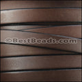 10mm flat BRUCIATO leather BROWN with BLACK EDGE - meter