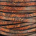 5mm flat EURO PRINTED leather CORAL - meter