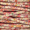 5mm flat EURO PRINTED leather POLKA - meter