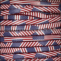 5mm flat EURO PRINTED leather AMERICAN FLAG - meter