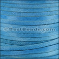 5mm flat HAIR ON leather SKY BLUE - 1 meter