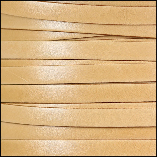 10mm flat ITALIAN DOLCE leather PARSNIP - meter