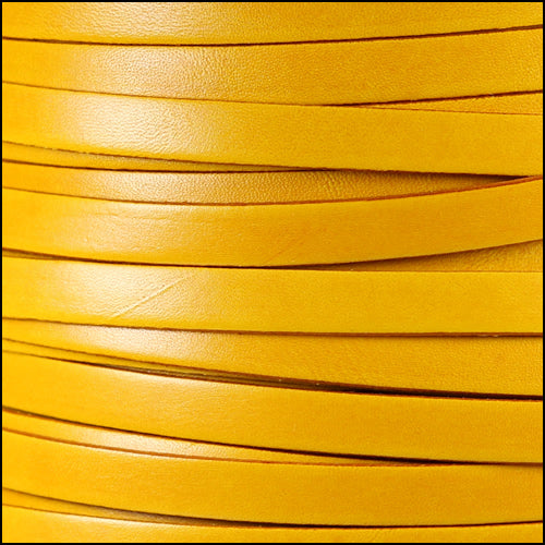 10mm flat ITALIAN DOLCE leather BUTTERCUP - meter