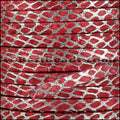 5mm Flat ORION leather RED w SILVER - meter
