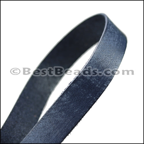 20mm flat VINTAGE leather MIDNIGHT - 1m strip