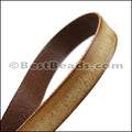 20mm flat VINTAGE leather MOCHA - 1m strip