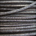 3mm flat VINTAGE leather MIDNIGHT - meter