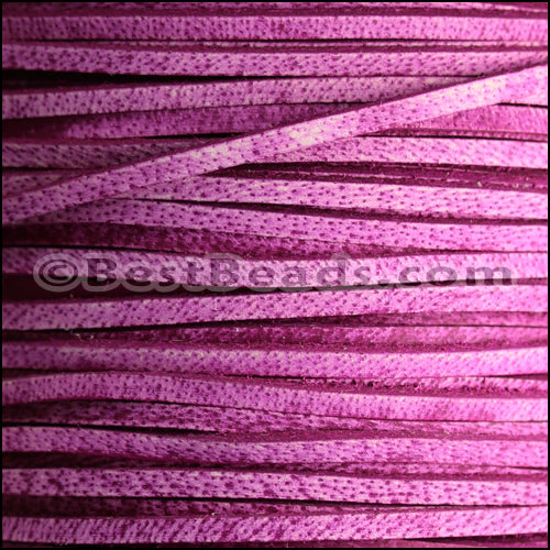 3mm flat VINTAGE leather CERISE - meter