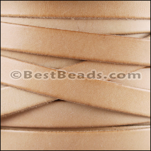 10mm flat leather ALL NATURAL NO WAX - meter