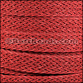 20mm BRAIDED BONDED flat leather RED - meter