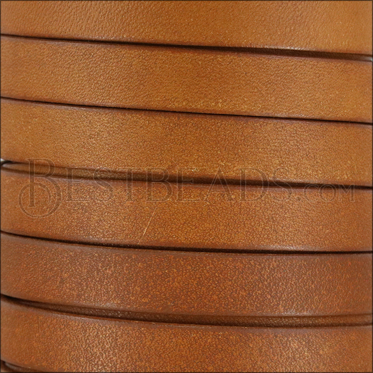 10mm flat BRUCIATO leather TAN - meter
