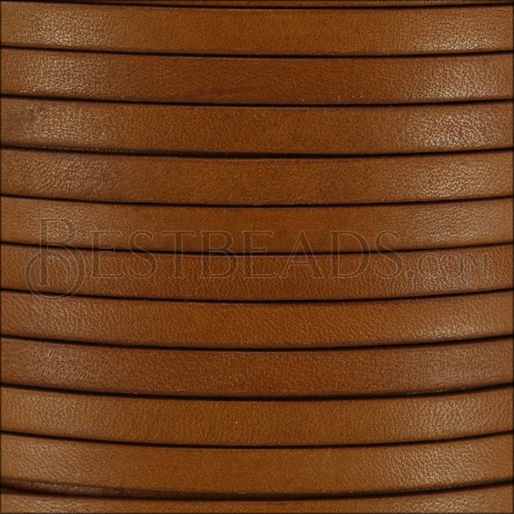 5mm flat BRUCIATO leather TAN - meter